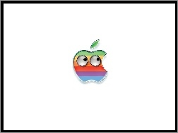 Oczy, Logo, Kolorowe, Apple